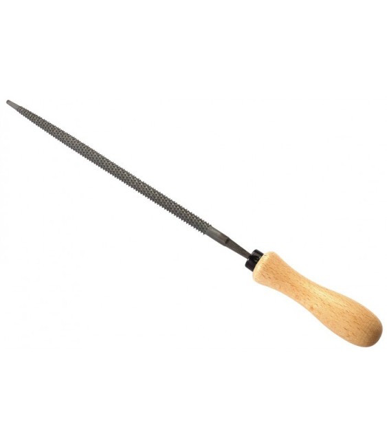 Rape à bois ronde avec manche en bois - Moyenne piqûre - 200 mm - MOB