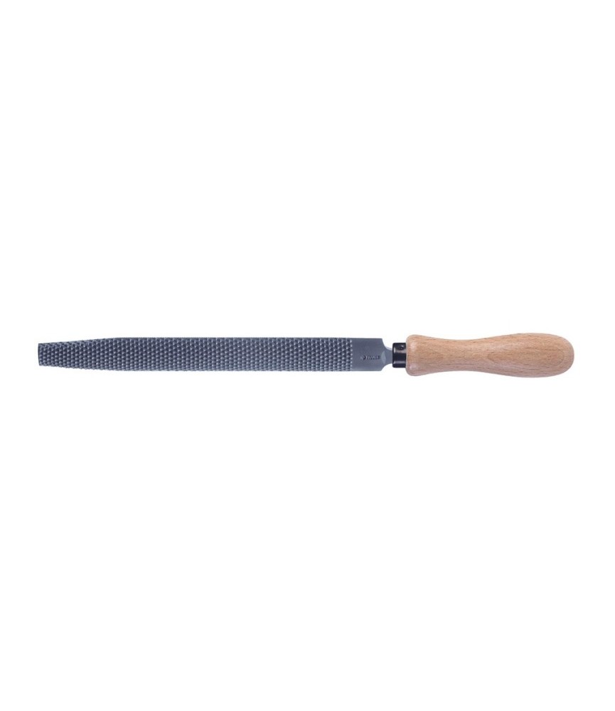 Rape à bois demi-ronde avec manche en bois - Moyenne piqûre - 150 mm - MOB Rape à bois demi-ronde avec manche en bois - Moyenne piqûre - 150 mm - MOB