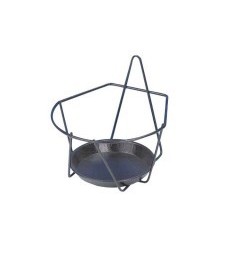 Fixe pot mural - Métal Noir - Diamètre 16 cm