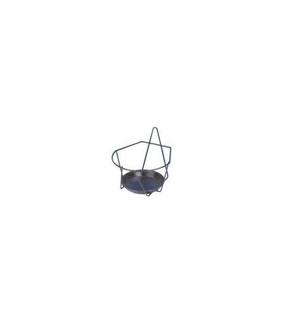 Fixe pot mural - Métal Noir - Diamètre 16 cm