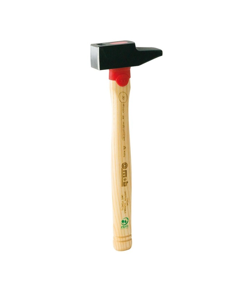 Marteau rivoir de mécanicien - Manche en Frêne - 26 mm - MOB Marteau rivoir de mécanicien - Manche en Frêne - 26 mm - MOB