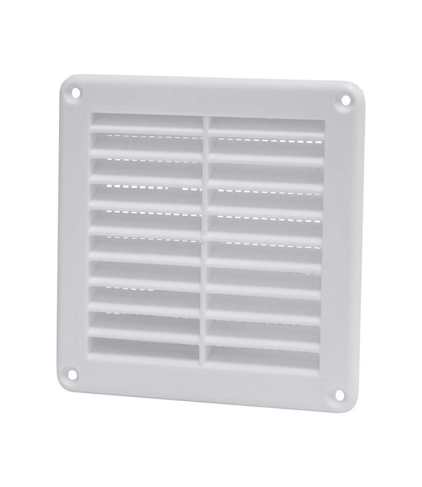 Grille encastrable - Plastique - Blanc - 125 x 125 mm - DMO