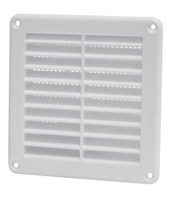 Grille encastrable - Plastique - Blanc - 125 x 125 mm - DMO