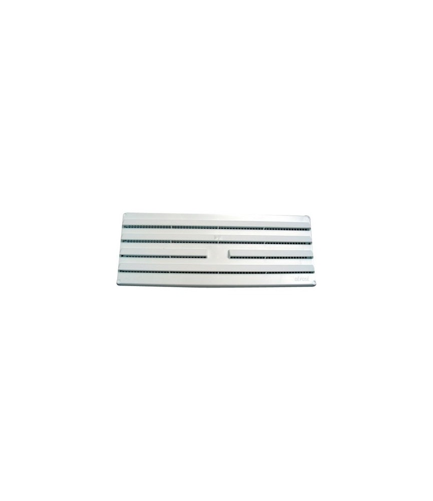 Grille en applique fixe - Plastique - Blanc - 245 x 95 mm - DMO Grille en applique fixe - Plastique - Blanc - 245 x 95 mm - DMO
