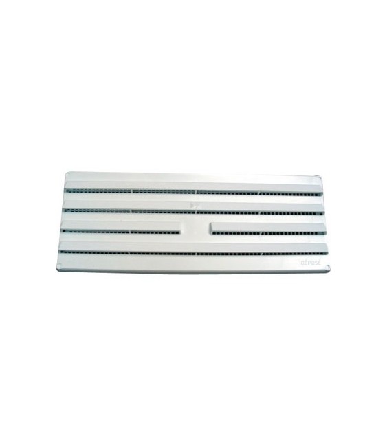 Grille en applique fixe - Plastique - Blanc - 245 x 95 mm - DMO