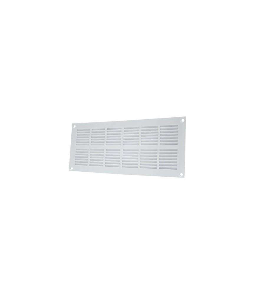Grille plate à visser - Plastique - Blanc - 337 x 131 mm - DMO Grille plate à visser - Plastique - Blanc - 337 x 131 mm - DMO