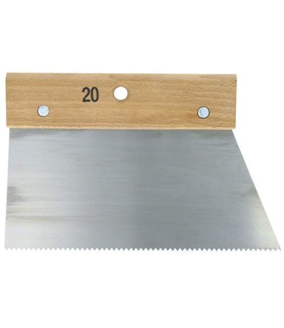 Couteau à colle avec denture pointu - 250 g/m² - 200 mm - OUTIBAT