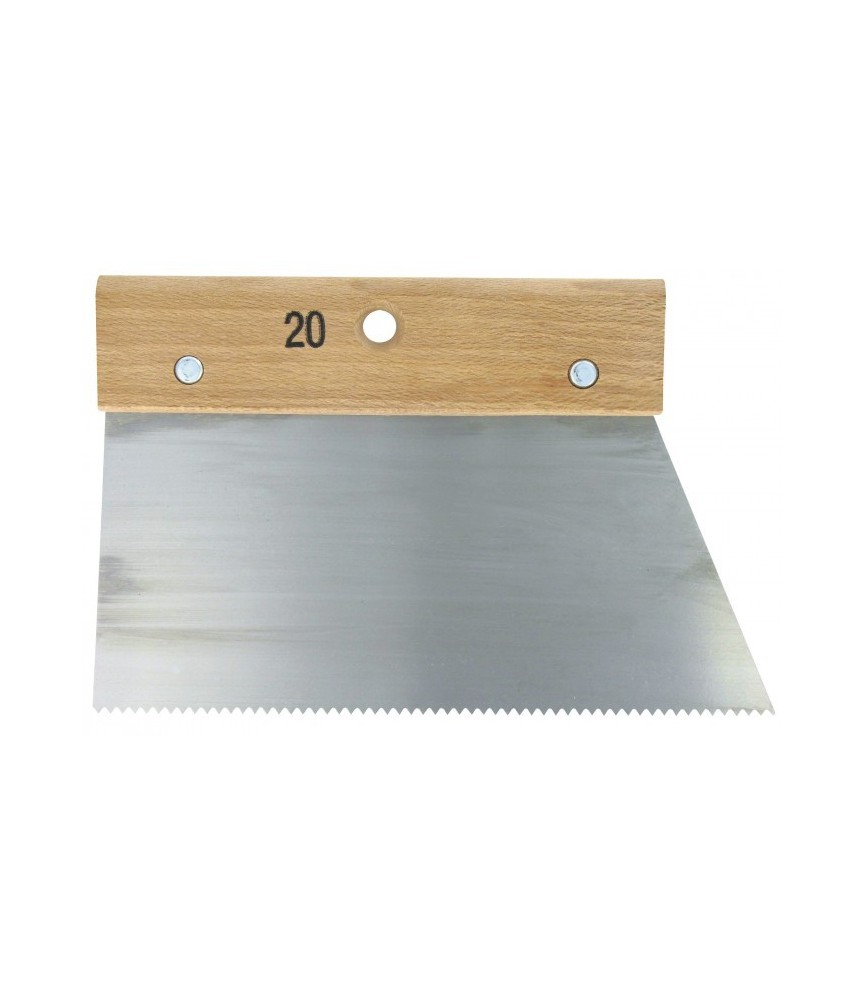 Couteau à colle avec denture pointu - 100 g/m² - 200 mm - OUTIBAT Couteau à colle avec denture pointu - 100 g/m² - 200 mm - OUTIBAT
