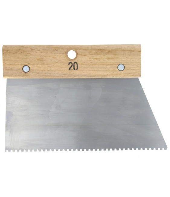 Couteau à colle avec denture carrée - 2.5 x 2.5 mm - 200 mm - OUTIBAT