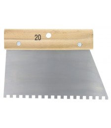 Couteau à colle avec denture carrée pour ciment colle - 6 x 6 mm - 200 mm - OUTIBAT