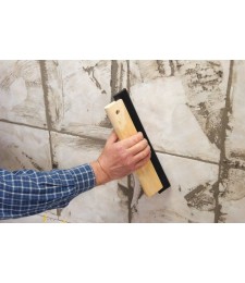 Raclette de carreleur - Caoutchouc / Bois - 30 cm - PRCI