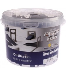 Kit de croisillons auto-nivelant avec cales et pince - 1 mm - OUTIBAT