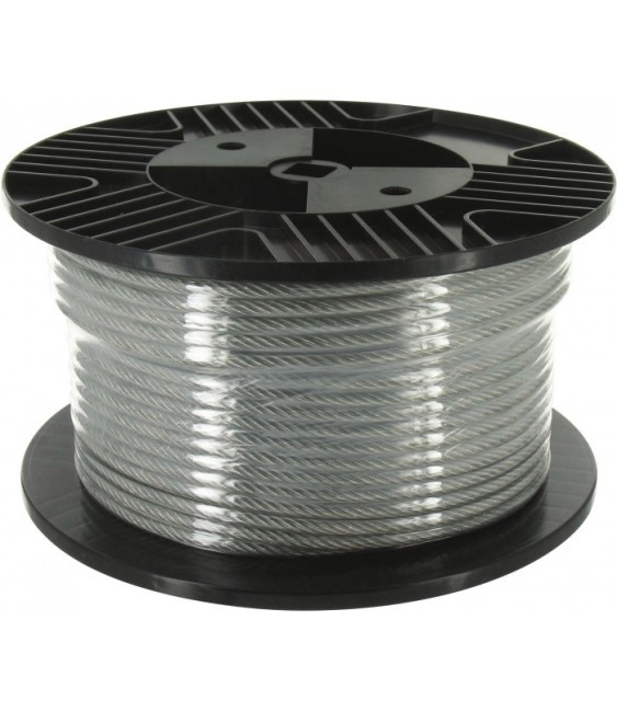 Bobine de 50 m de câble acier gainé PVC - 2.5 mm