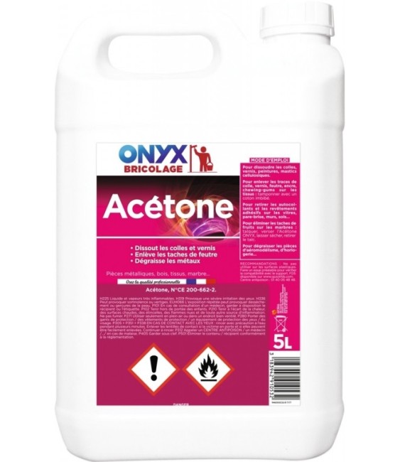 Acétone : Dissolvant pour vernis et peinture - 5 L - ONYX