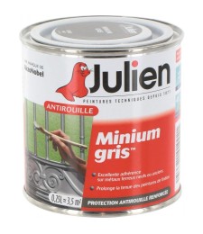 Primaire antirouille - Minium Gris - Protection anti-corrosion durable - 250 ml - JULIEN