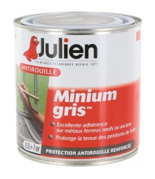 Primaire antirouille - Minium Gris - Protection anti-corrosion durable - 500 ml - JULIEN