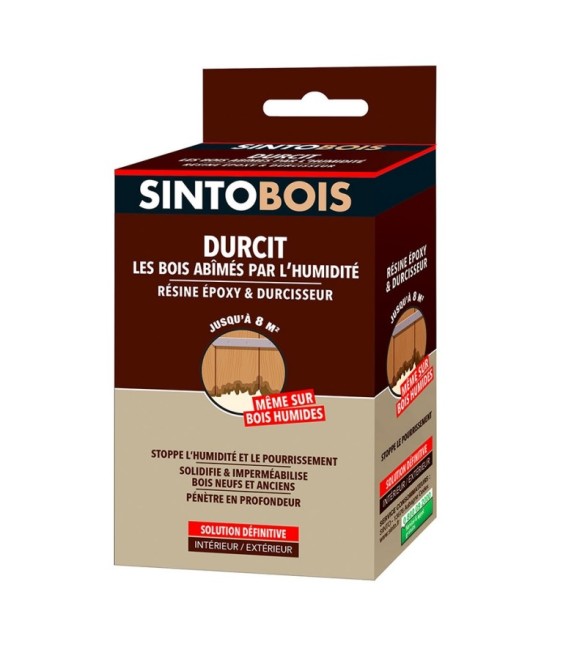 Résine époxy et durcisseur - Durcit les bois abîmés par l’humidité - 250 Grs - SINTO