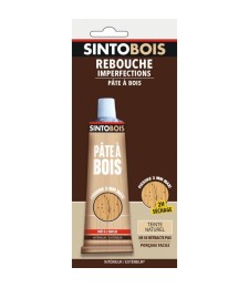 Pâte à bois pour reboucher imperfections et fissures - Teinte Naturel - 80 Grs - SINTO