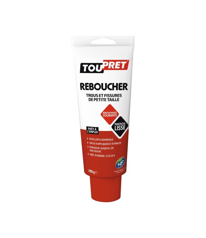 Enduit de rebouchage en pâte - Tube de 290 Grs - TOUPRET Enduit de rebouchage en pâte - Tube de 290 Grs - TOUPRET
