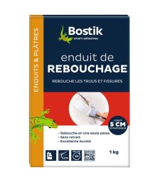 Enduit de rebouchage en poudre - Fissures jusqu'à 5 cm - 1 KG - BOSTIK