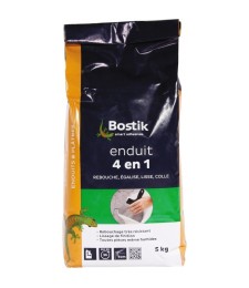 Enduit en poudre 4 en 1 - Rebouche / lisse / égalise et colle - 5 Kg - BOSTIK