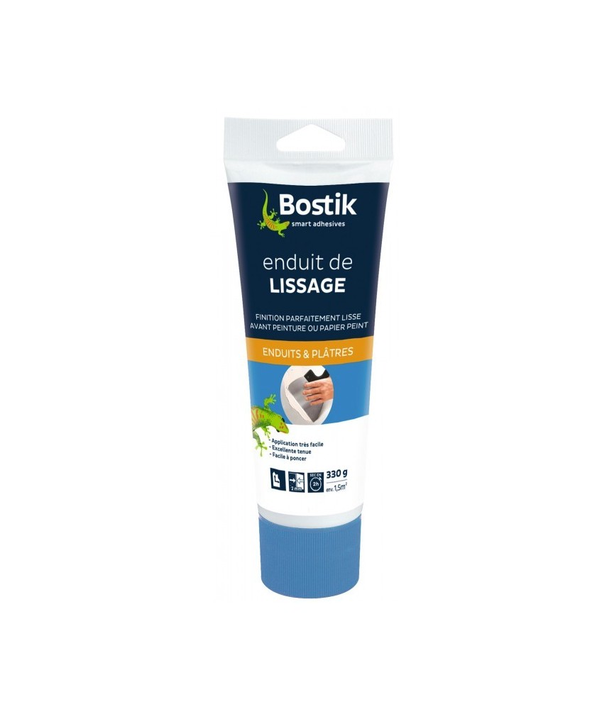 Enduit de lissage en pâte - Murs et plafonds - 330 Grs - BOSTIK Enduit de lissage en pâte - Murs et plafonds - 330 Grs - BOSTIK
