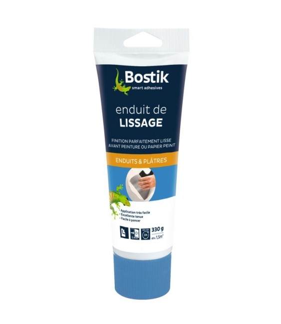 Enduit de lissage en pâte - Murs et plafonds - 330 Grs - BOSTIK