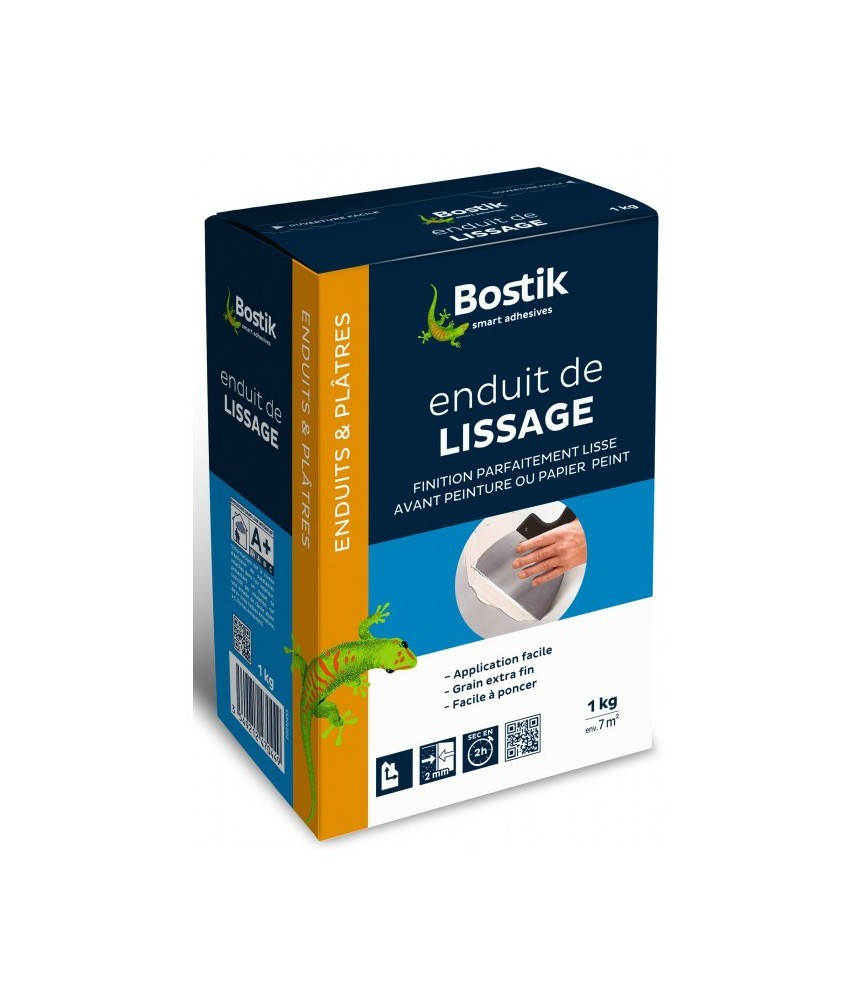 Enduit de lissage en poudre - Murs et plafonds - 1 Kg - BOSTIK Enduit de lissage en poudre - Murs et plafonds - 1 Kg - BOSTIK