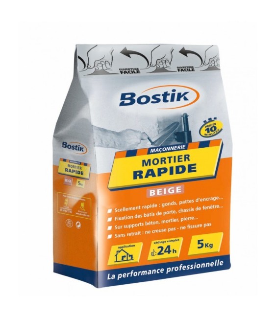 Mortier rapide - Prise 10 Min - 5 Kg - BOSTIK