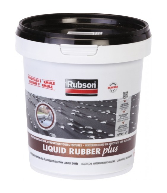 Imperméabilisant toitures - STOP fuite - Liquid Rubber - Noir - 750 ml - RUBSON