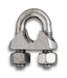 Serre câble étrier en acier - Lot de 5 -  10 mm