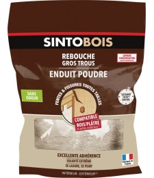 Rebouche bois - Gros trous et fissures - Poudre - 1 Kg - SINTO