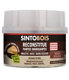 Reconstitue bois pour parties manquantes (angles, gros trous) - Teinte Acajou - 190 Grs - SINTO
