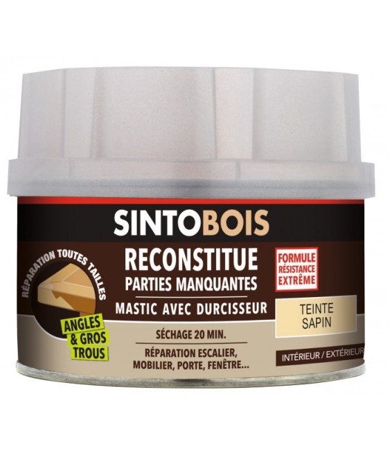 Reconstitue bois pour parties manquantes (angles, gros trous) - Teinte sapin - 550 Grs - SINTO