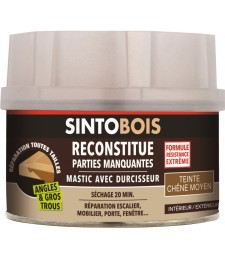 Reconstitue bois pour parties manquantes (angles, gros trous) - Teinte Chêne moyen - 550 Grs - SINTO