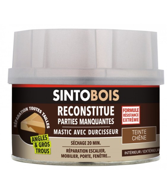 Reconstitue bois pour parties manquantes (angles, gros trous) - Teinte Chêne - 550 Grs - SINTO