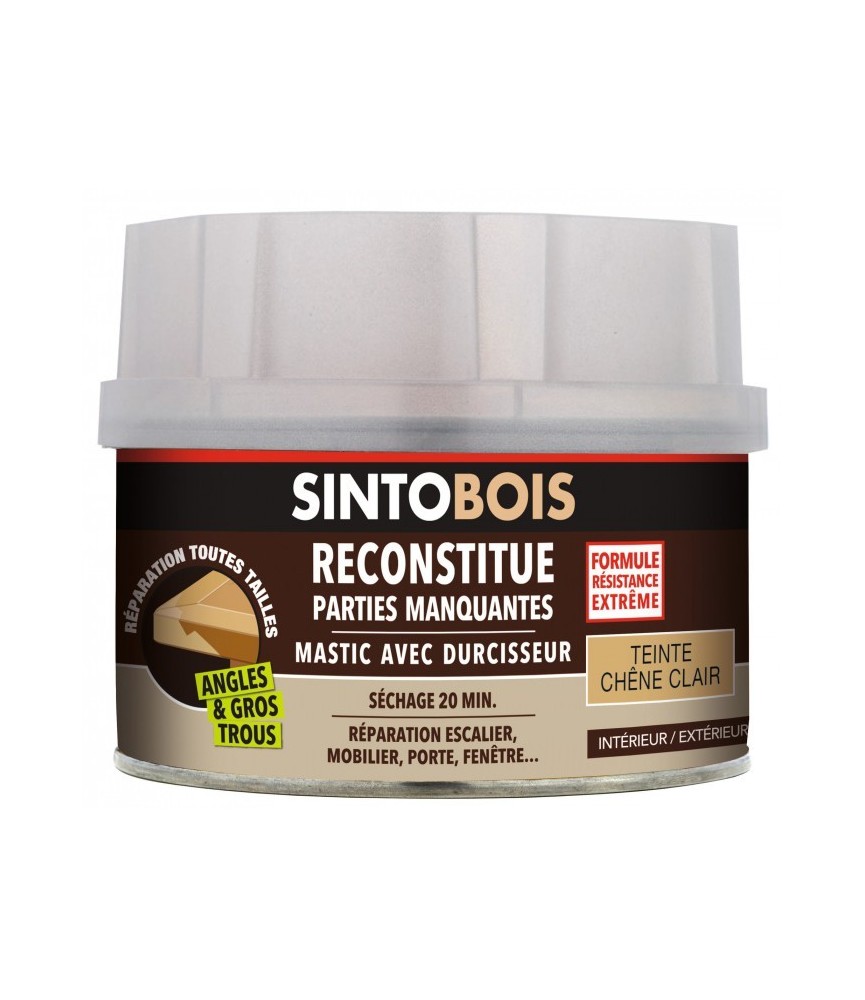 Reconstitue bois pour parties manquantes (angles, gros trous) - Teinte Chêne clair - 550 Grs - SINTO