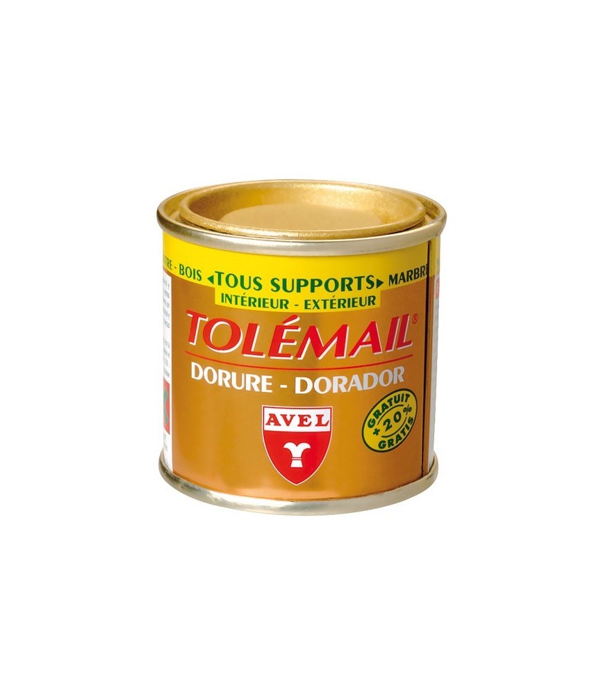 Peinture de décoration - Tolemail Dorure - Or pâle - 50 ml - AVEL