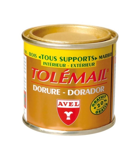 Peinture de décoration - Tolemail Dorure - Or pâle - 50 ml - AVEL