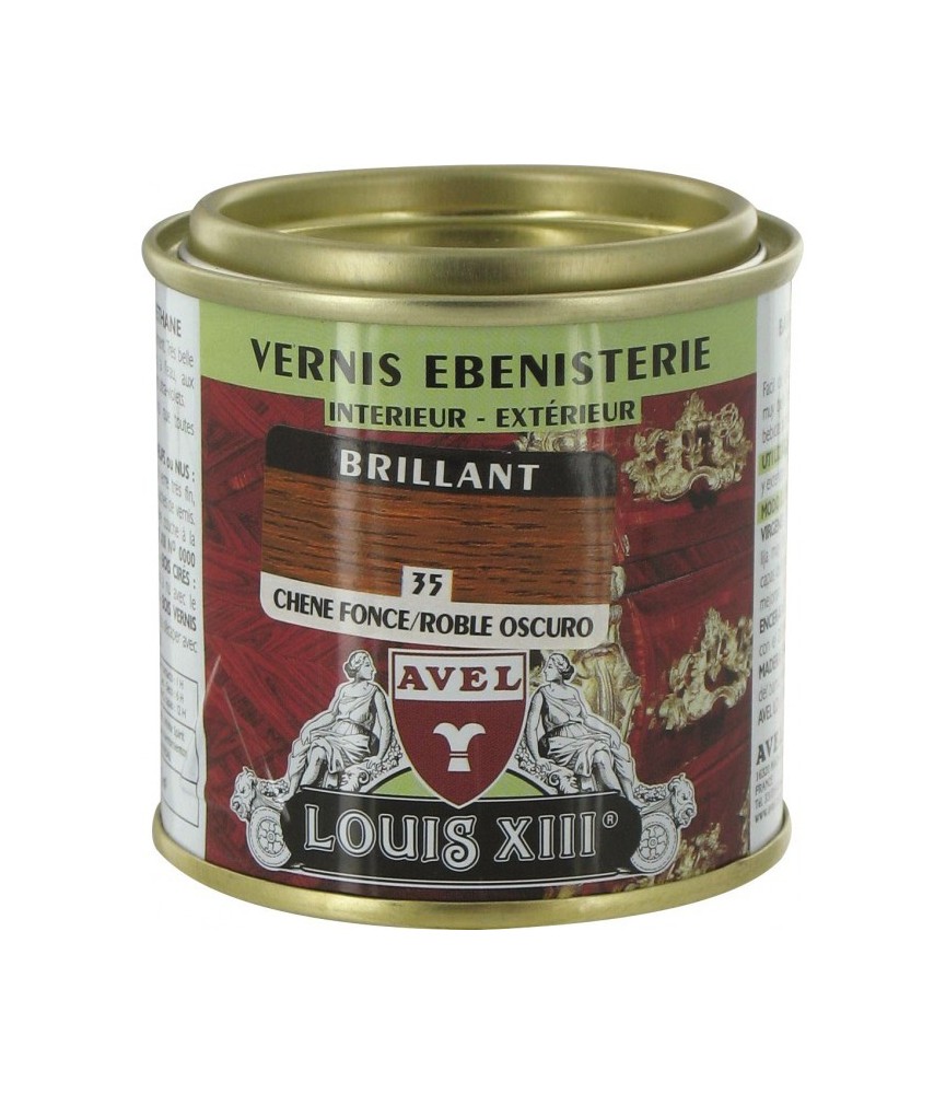 Vernis ébénisterie - Brillant - Chêne foncé - 125 ml - AVEL