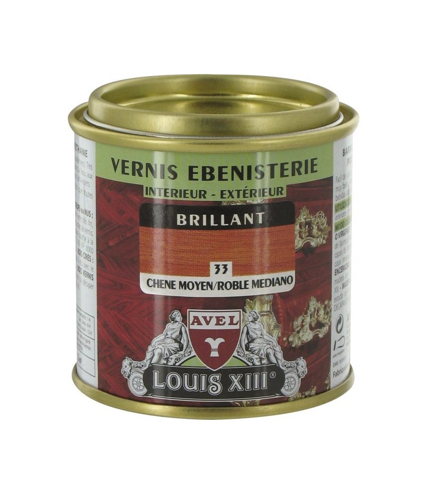 Vernis ébénisterie - Brillant - Chêne moyen - 125 ml - AVEL Vernis ébénisterie - Brillant - Chêne moyen - 125 ml - AVEL
