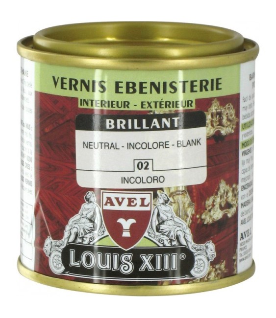 Vernis ébénisterie - Brillant - Incolore - 125 ml - AVEL