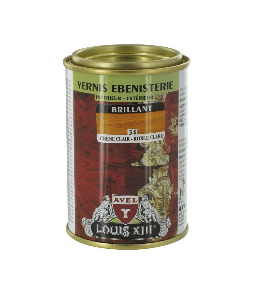 Vernis ébénisterie - Brillant - Chêne clair - 250 ml - AVEL