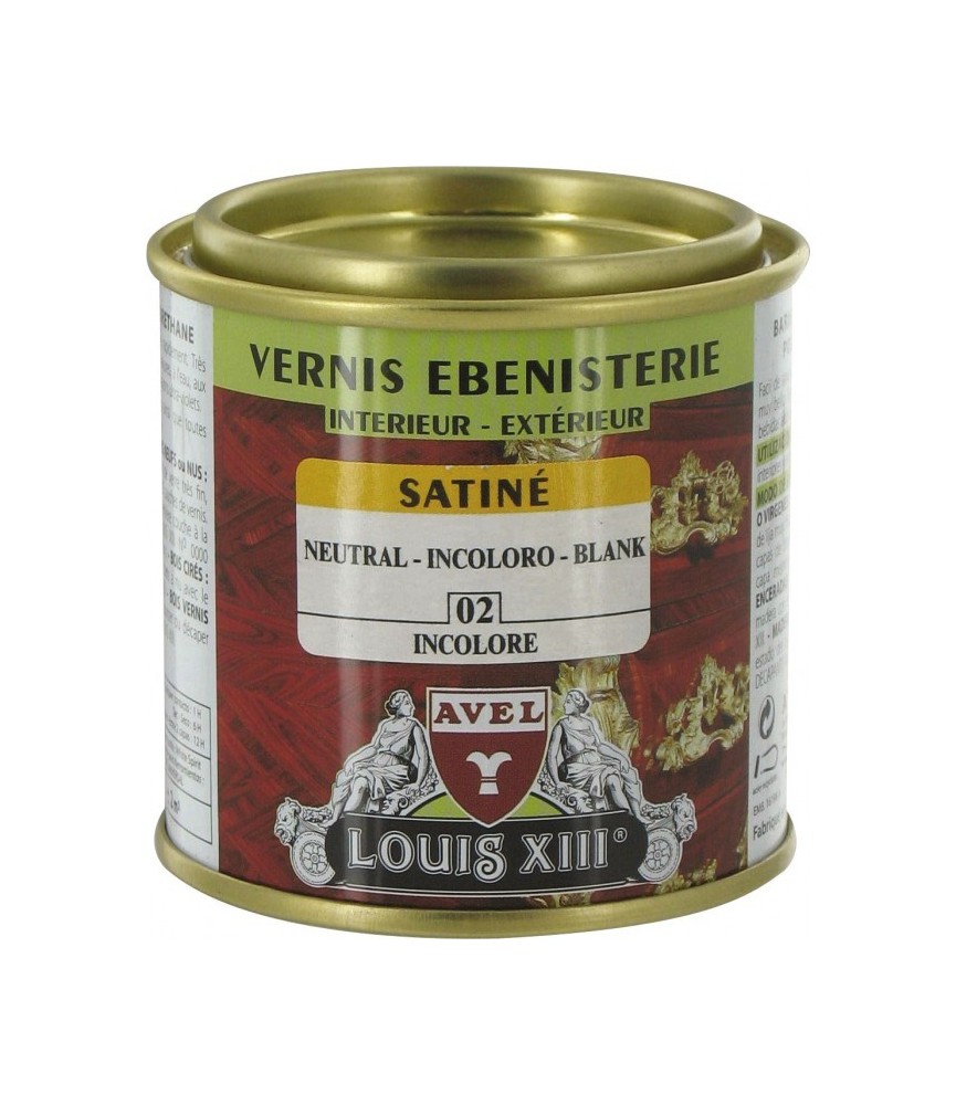 Vernis ébénisterie - Satiné - Incolore - 125 ml - AVEL