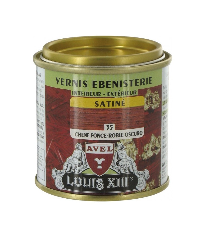 Vernis ébénisterie - Satiné - Chêne foncé - 125 ml - AVEL