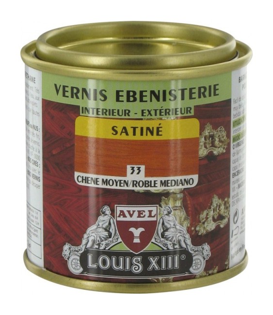 Vernis ébénisterie - Satiné - Chêne moyen - 125 ml - AVEL