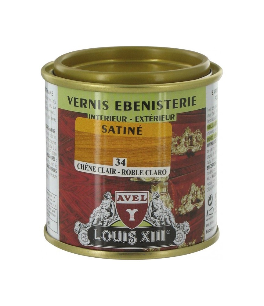 Vernis ébénisterie - Satiné - Chêne clair - 125 ml - AVEL Vernis ébénisterie - Satiné - Chêne clair - 125 ml - AVEL