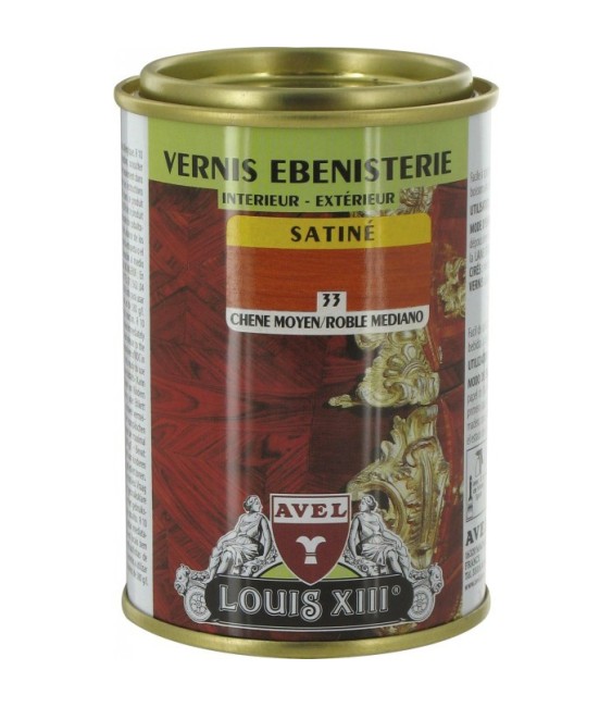 Vernis ébénisterie - Satiné - Chêne moyen - 250 ml - AVEL