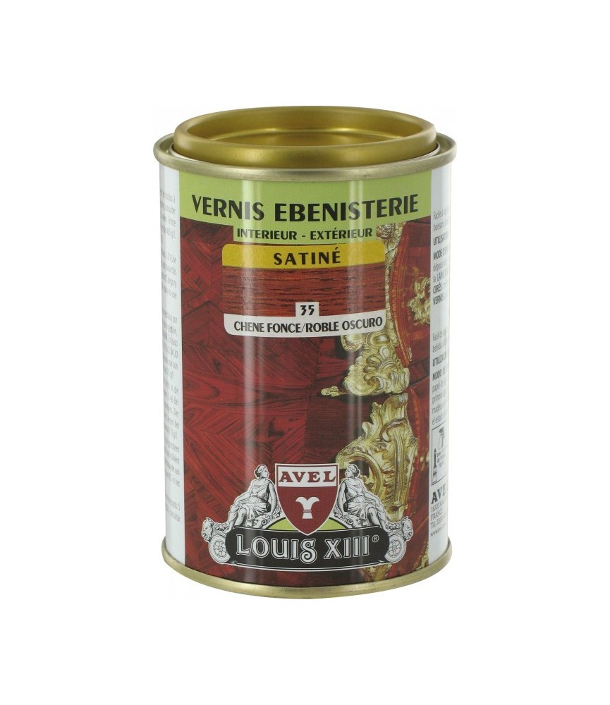 Vernis ébénisterie - Satiné - Chêne foncé - 250 ml - AVEL