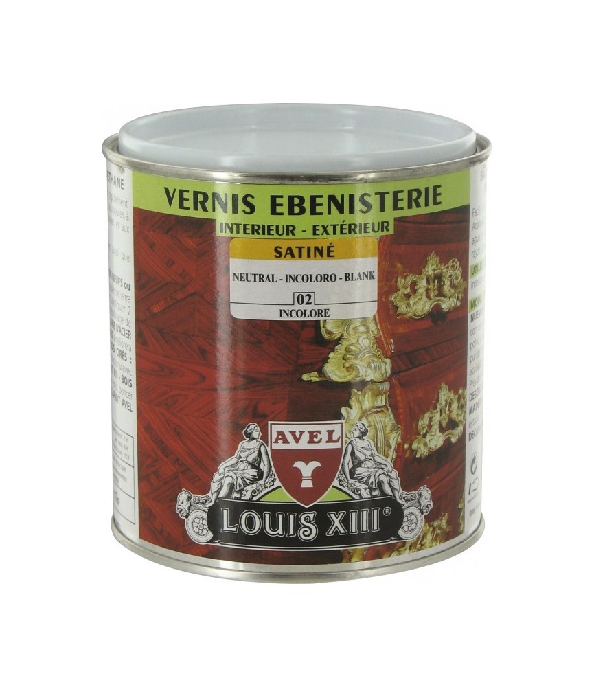 Vernis ébénisterie - Satiné - Incolore - 500 ml - AVEL Vernis ébénisterie - Satiné - Incolore - 500 ml - AVEL